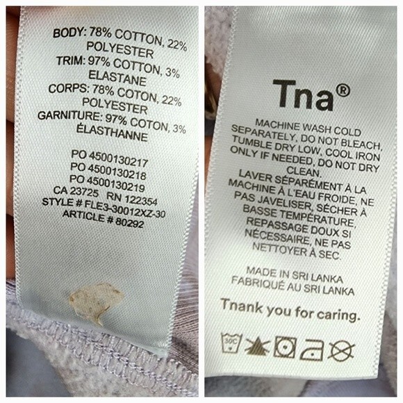 TNA Aritzia Tie Dye Hoodie Sweatshirt Cotton Blend Pullover Top Size 1 fits S/M - Picture 9 of 13